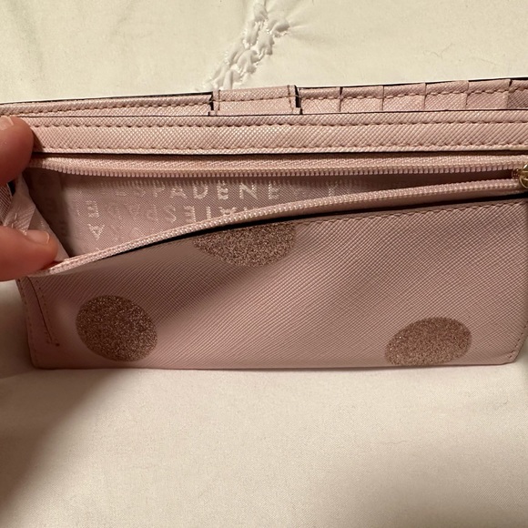Kate Spade Pink Circle Glitter Wallet - Picture 3 of 8